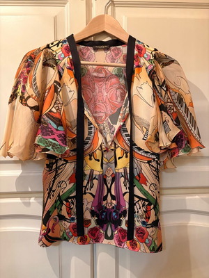 Basso & Brooke 100% silk blouse like new, multicolored