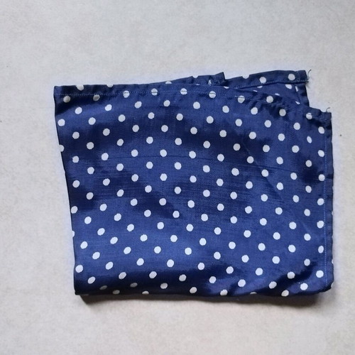 Handmade pocket square used, blue