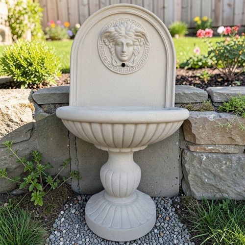 Versace Concrete Garden Wall Fountain Sink new