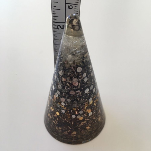 Orgonite with quartz, silver and copper new