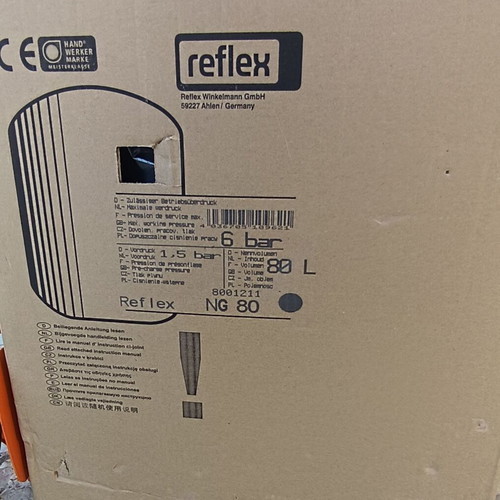 Reflex NG expansion tank 80 liters new for heating