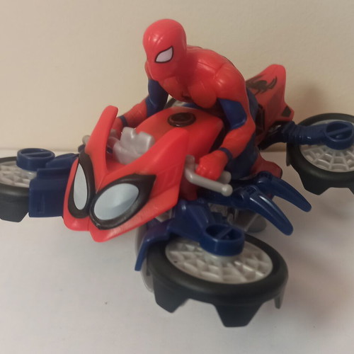 Kinder Spiderman motorcycle like new