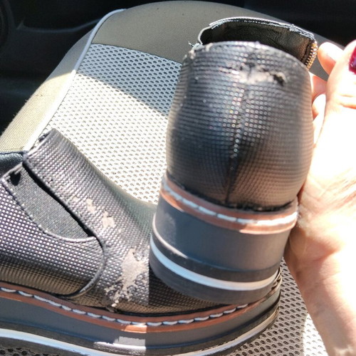Exè slip on shoes used with gold zipper and thick sole size 38