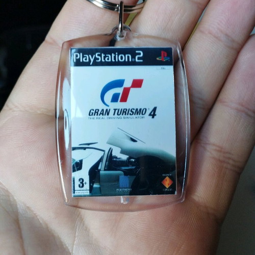 Gran Turismo 4 PS2 keychain new, acrylic