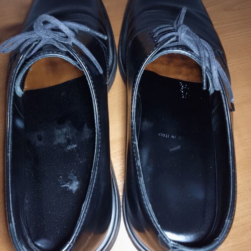 Prada men's shoes used, size 43, black moccasins