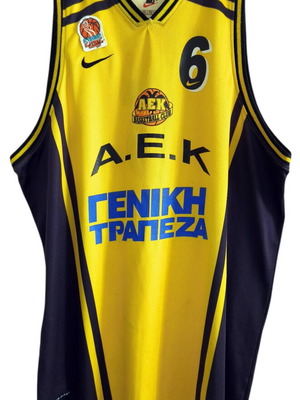 Φανέλα Μπάσκετ ΑΕΚ Lloyd Daniels μεταχειρισμένη, αυθεντική Nike 1998-1999