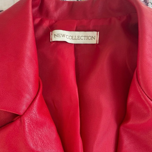 Red leather jacket L like new