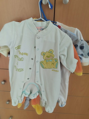 Baby boy rompers pack of 5 like new, 3 months