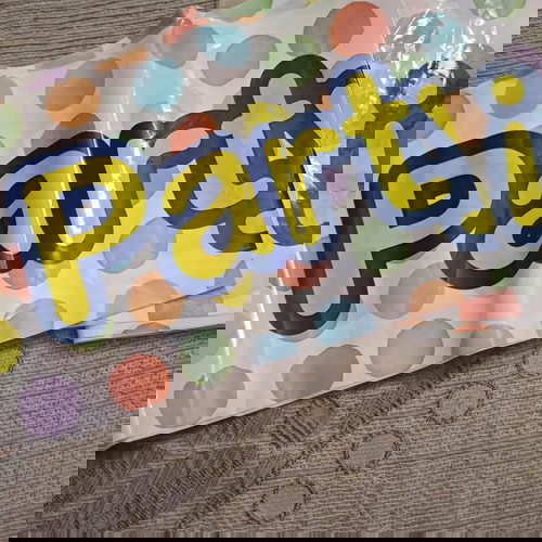 Πακέτο είδη πάρτι σαν καινούργιο με banner, σακουλάκια, σφυρίχτρες, μπαλόνια