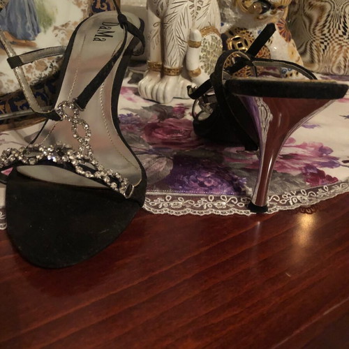 DaMa sandals with rhinestones like new, size 37, black
