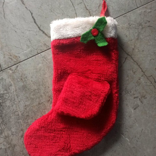 Santa Claus Boot like new, large Christmas stocking