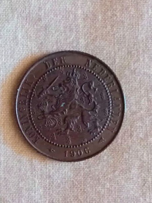 Netherlands 2 1/2 Cents 1906 coin like new