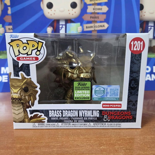 Funko Pop Games 1201 Brass Dragon Wyrmling new, 2026 Spring Convention limited edition