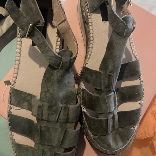 Gaimo leather espradilles new khaki size 41