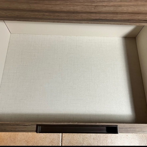 Double bed with bedside table set, wood veneer beige brown