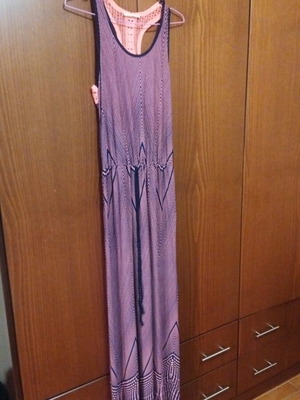 Maxi dress new, blue multicolor, sizes S/M