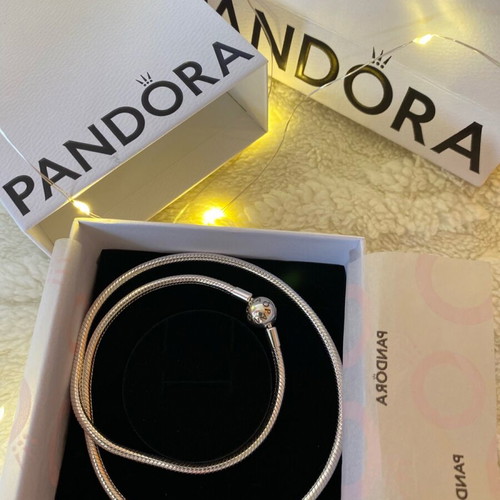 Pandora necklace with snake chain new, 45 cm length, 925 silver
