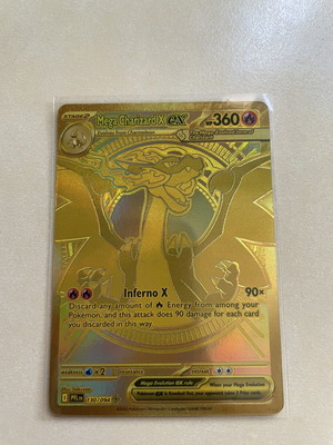 Pokémon TCG Phantasmal Flames Mega Charizard X Secret Rare card like new