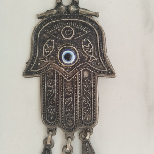 Decorative Fatima's Eye with Large Amulet like new