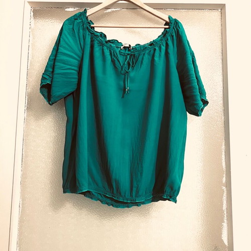 Women's blouse green XLarge Dina like new