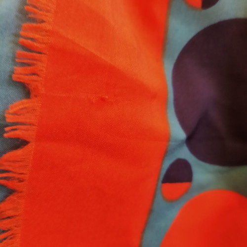 Vintage J.S.Germain long scarf 70s Op-Art style, like new