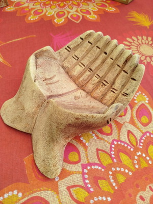 Handmade wooden decorative jewelry holder like new