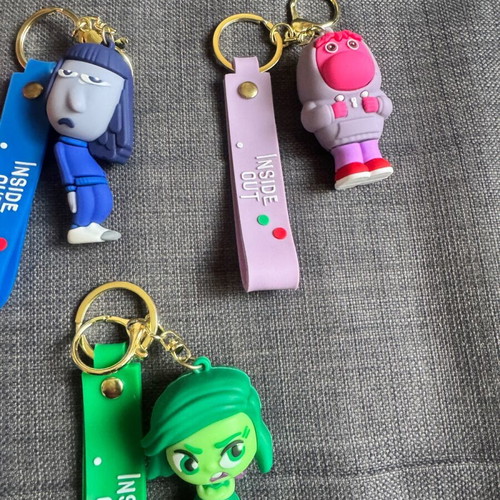 Inside Out keychains like new, colorful rubber pack