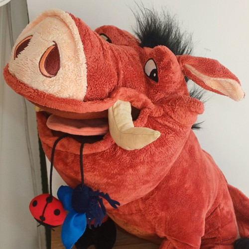 Lion King Pumba plush toy from Disneyland Paris, 60cm