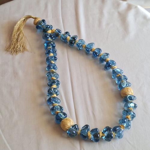Vintage Arabic Glass Komboloi Murano Style Blue Misbaha Tasbih like new