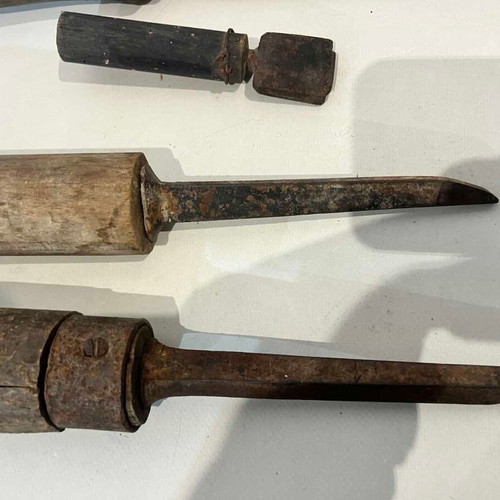 Set of 4 old hand tools used