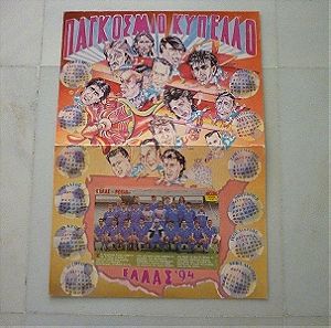ημερολόγιο αφίσα Εθνική Ελλάδος Παγκόσμιο Κύπελλο Ποδοσφαίρου 1994