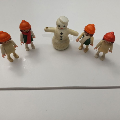 Playmobil Snowman and sleds used set 3393