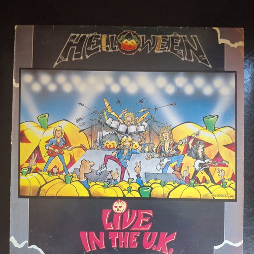 Helloween Live In The U.K. vinyl used, 1989 Greek first pressing