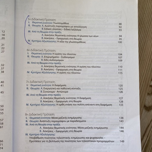 Ekfrasi Ekthesi for A Lykeiou textbook used, Greek language