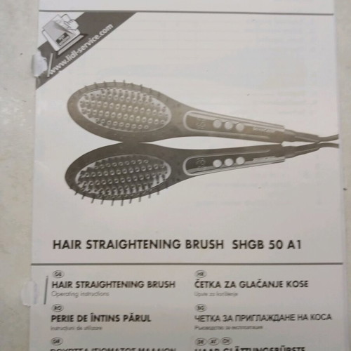 Electric hair straightening brush with ceramic coating like new, 50W