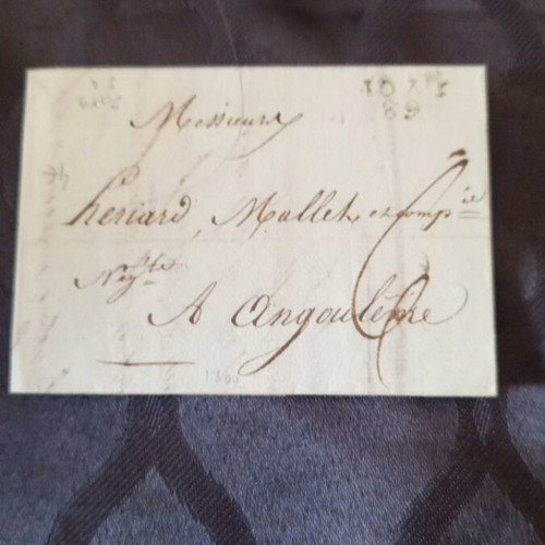 French letter from 1802 used, Napoleonic era