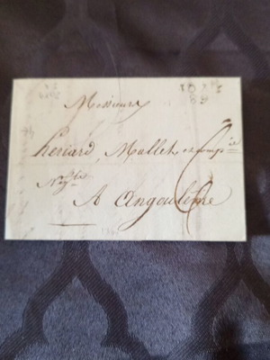 French letter from 1802 used, Napoleonic era