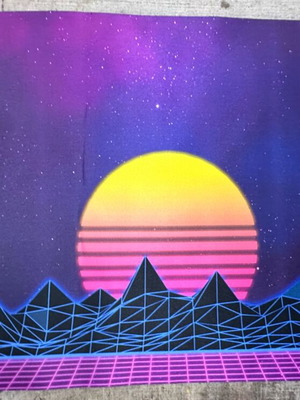 Rubber playmat used with 70s design, 35x60 cm