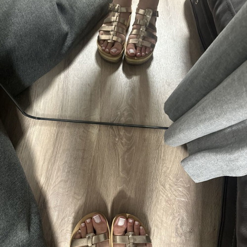 Parex gold sandals size 40 used, anatomical and very comfortable