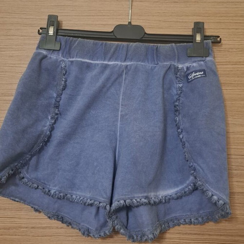 Sprint girls' shorts like new, faded blue with fringes, size 16 years
