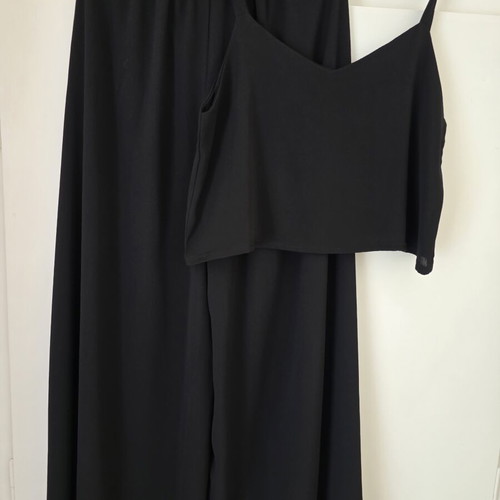 Anna Raxevsky set with top and pants black, new, XL, limited edition viscose