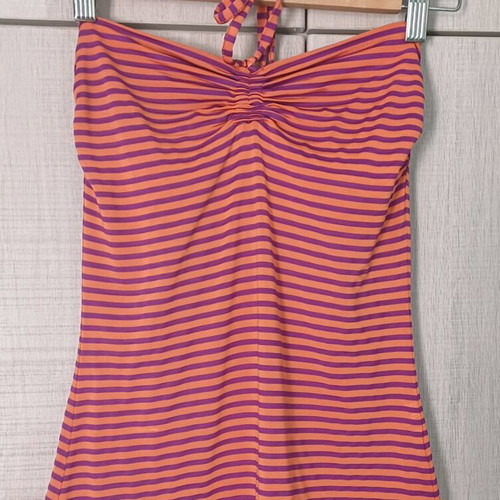 Striped Off-Shoulder Top H&M Orange Purple