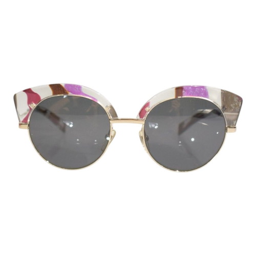 Alain Mikli Paris Fauvette round cat eye sunglasses, gold multicolor