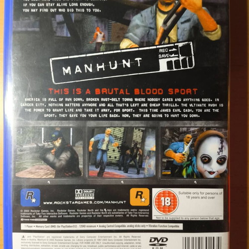Manhunt PlayStation 2 mint complete set