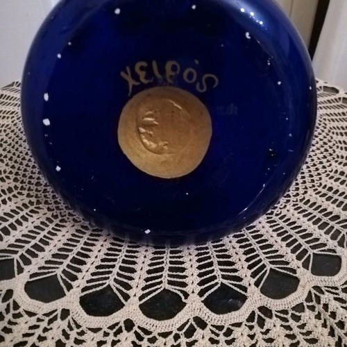 Vase or wine bottle like new, hand-painted 23x15