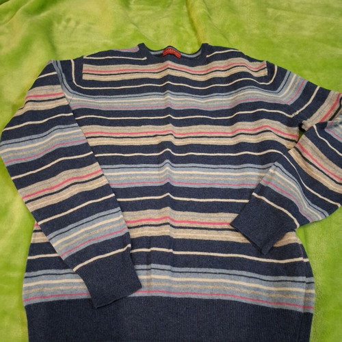 Men's wool sweater new, multicolor, size L