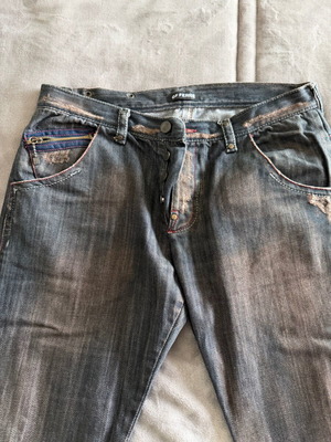 Gianfranco Ferre denim pants like new, limited edition, black and brown