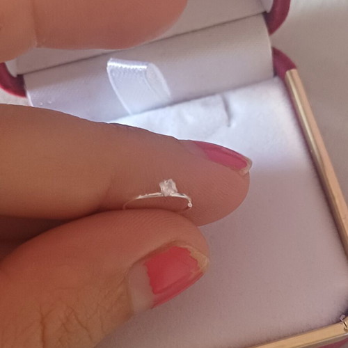 Minimalist hoop earring with rhinestone for nose or ear piercing