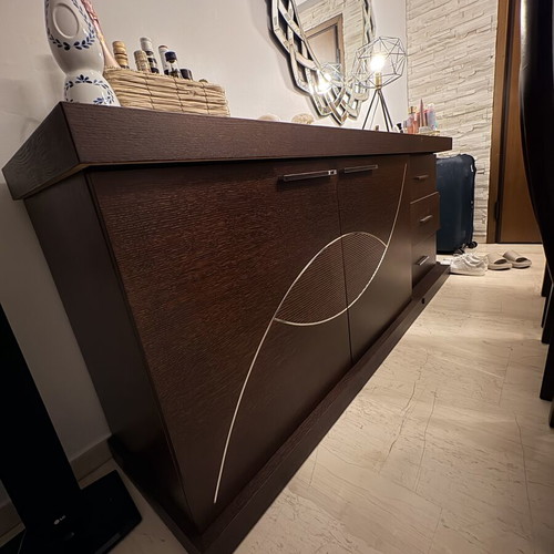 Wooden living room buffet table