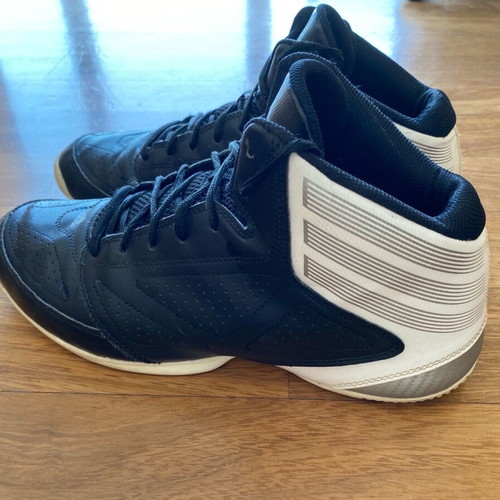 Adidas Basketball Shoes Like New, Black with White Details, Size 44